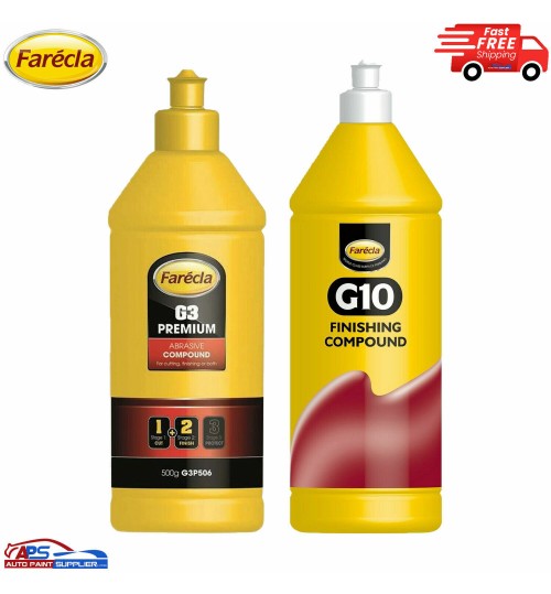 G3 Farecla Premium 500g G3P506 + G10 Advanced Finishing Compound Car Kit 500ml